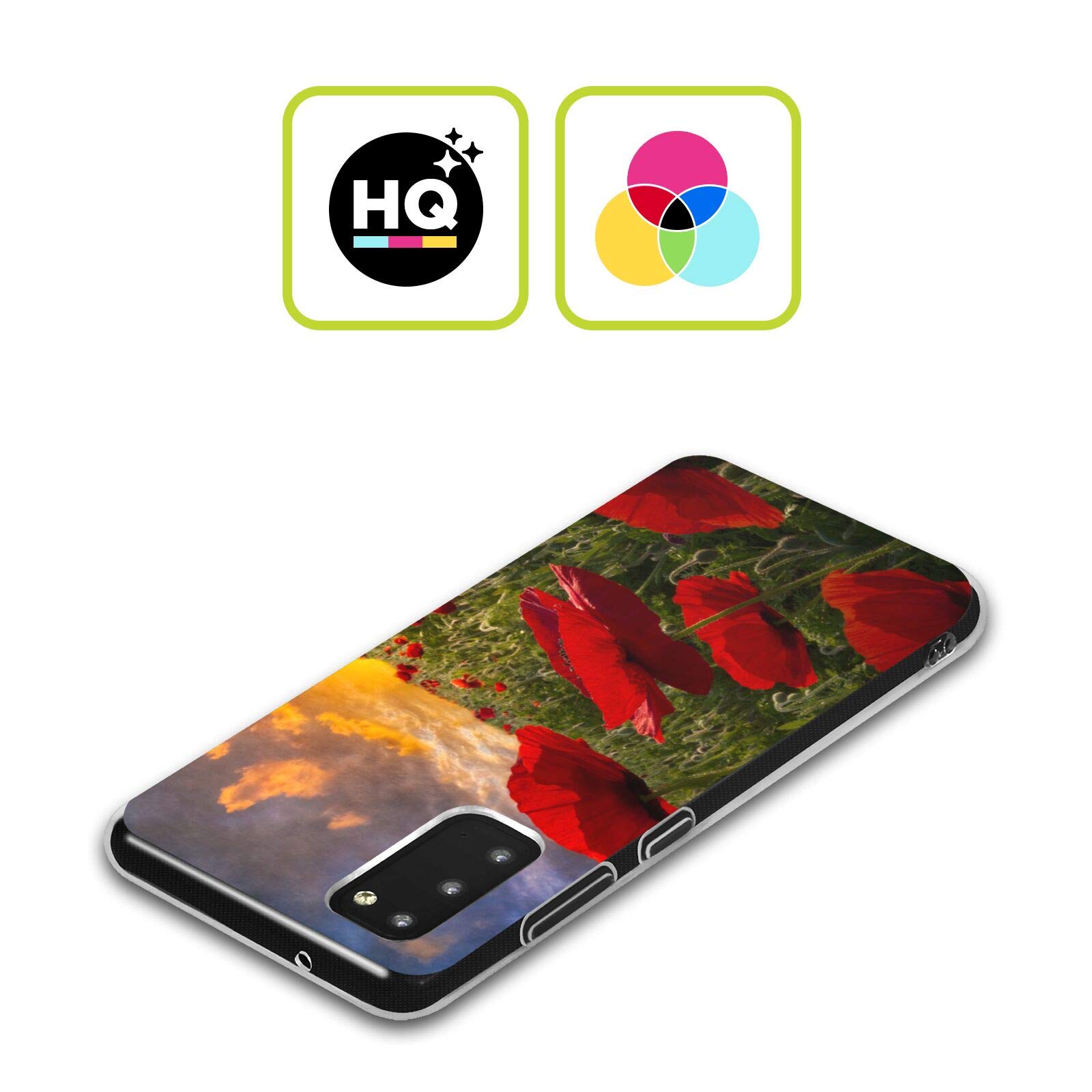 Head Case Designs Officially Licensed Samsung Galaxy A12 Case - Celebrate Life Gallery Red Flower Field Florals Soft Gel Cover for Daily Use, Travel & Outdoor Activities