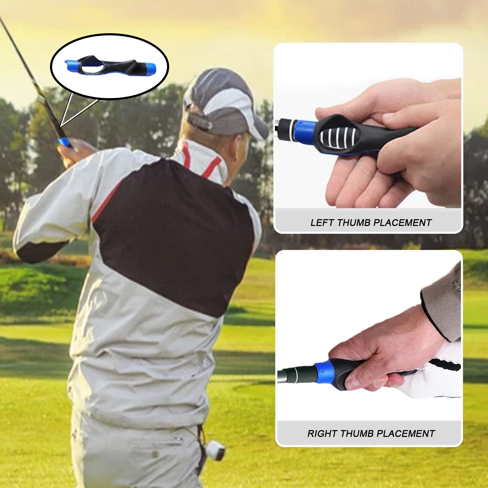 Golf Grip Trainer - Improve Hand Position & Swing Technique | Golf Practice Aid for Beginners & Pros | Perfect for Driving Range & Home Practice