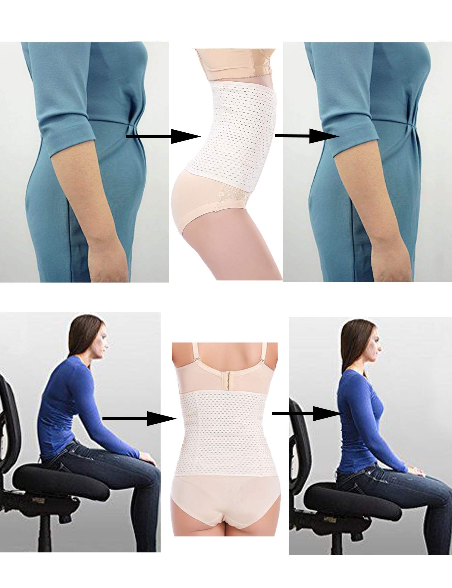 Youloveit Women's Waist Trainer Corset - Steel Boned Tummy Control Body Shaper with Adjustable Hooks for Everyday Wear | Perfect for Workouts, Postpartum Recovery & Special Occasions