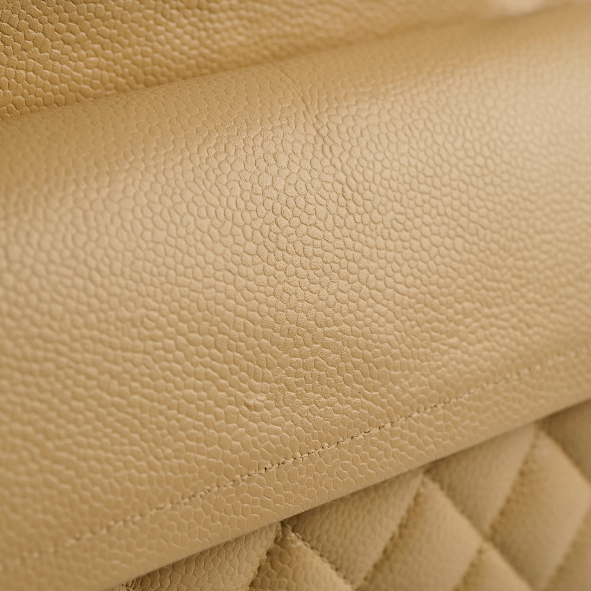 Chanel Medium/Large Caviar Double Classic Flap Bag in Beige - Luxury Handbag for Women, Perfect for Work, Parties & Everyday Use