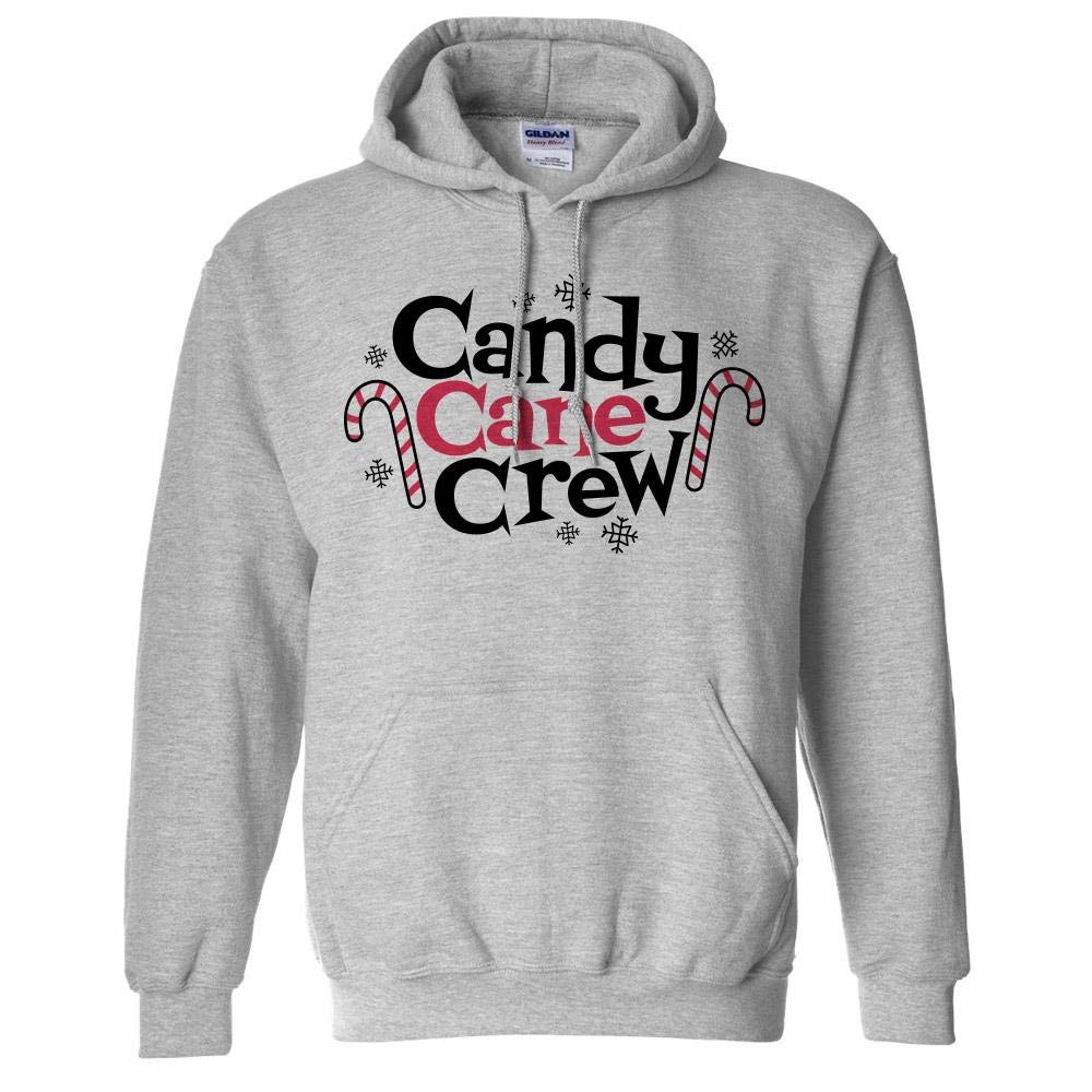 Christmas Matching Family Hoodie Sweatshirt - Candy Cane Crew Unisex Pullover for Holiday Photos & Cozy Winter Outings