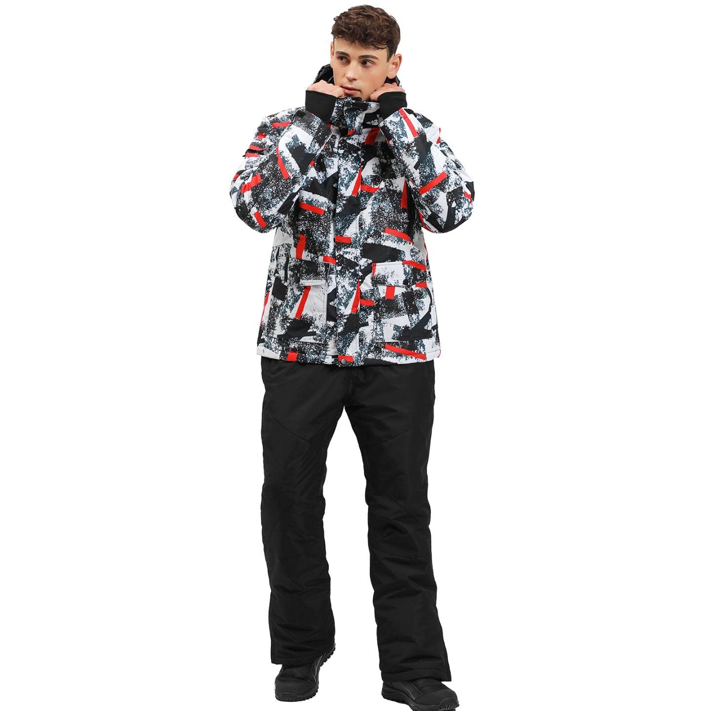 YEEFINE Men's Waterproof Ski Suit Winter Snowboard Jacket & Pants Set - Warm Snowsuit for Skiing, Snowboarding & Outdoor Winter Activities