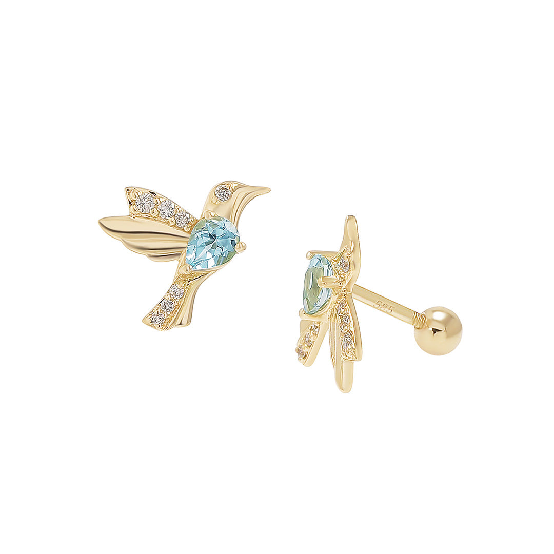 Kids Hummingbird Stud Earrings - Cute & Dainty Jewelry for Girls | Perfect for Birthdays, Parties & Special Occasions