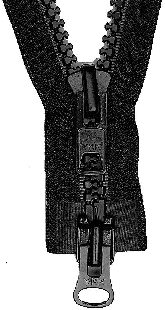 Ohio Travel Bag Vislon 2-Way Zipper #10 - Heavy Duty Black Zipper with Molded Plastic Teeth for Luggage, Backpacks & Duffle Bags (10VTW-30-BLK) - Perfect for Travel Gear & Outdoor Adventures