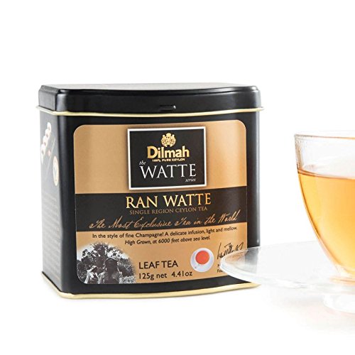 Premium Dilmah Ran Watte Single Region Pure Ceylon Loose Leaf Black Tea - 125g (4.41oz) Tin Caddy x 3 Pack - Perfect for Afternoon Tea, Gifts & Tea Ceremonies