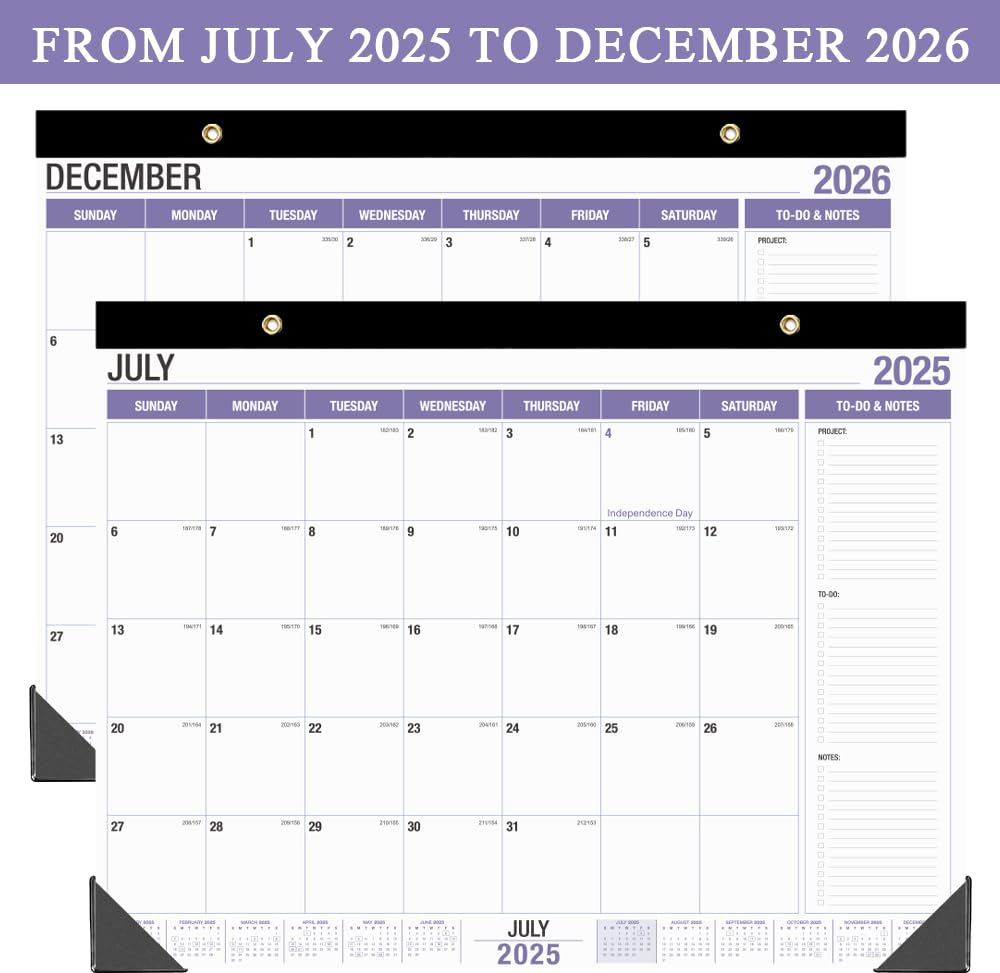 2025-2026 Large Desk Calendar (July 2025 - December 2026) | 22