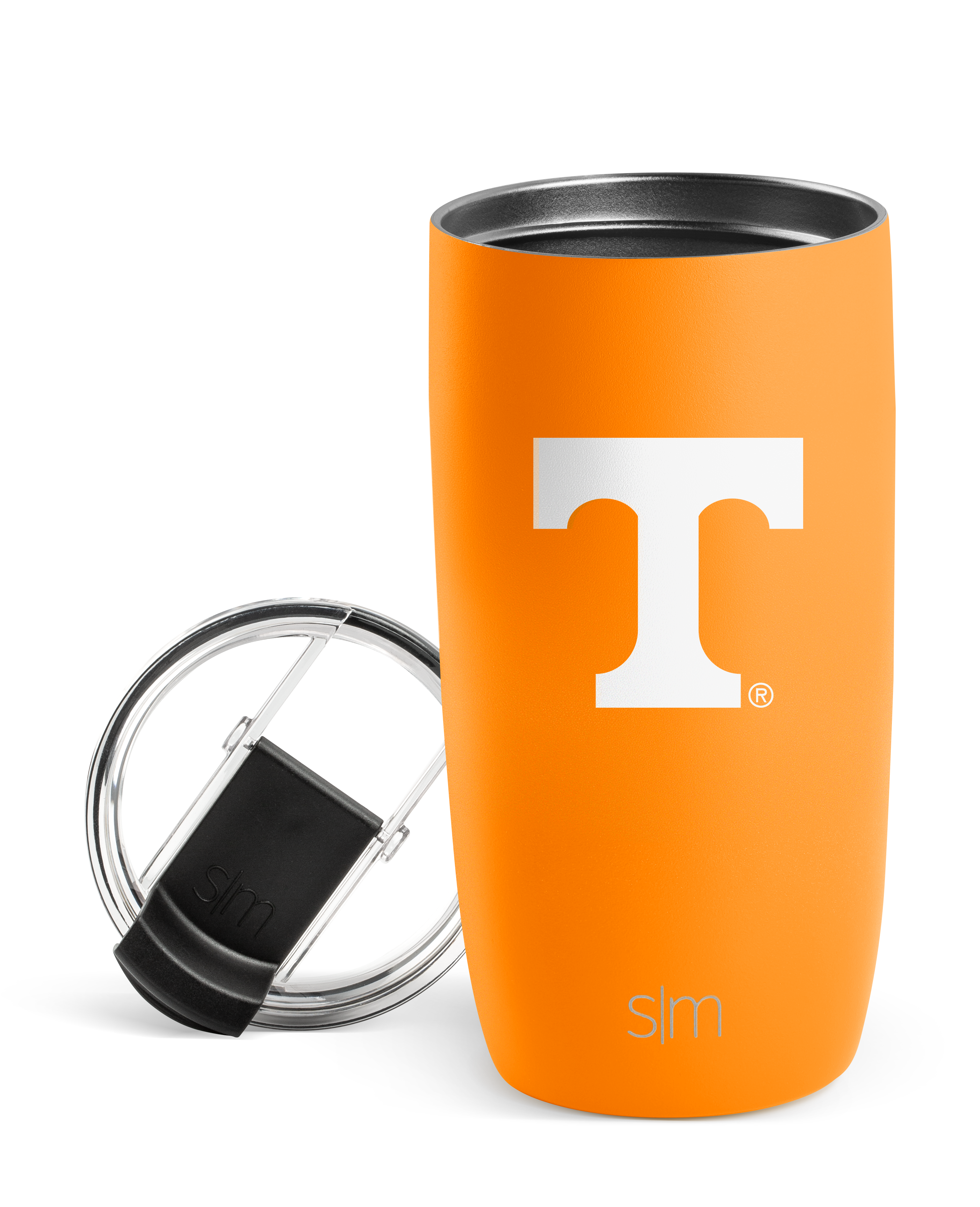 Insulated Stainless Steel Collegiate Voyager Tumbler with Clear Flip Lid & Straw - 20oz Leakproof Travel Mug for Coffee, Tea & Cold Drinks - Perfect for College, Office & Outdoor Activities
