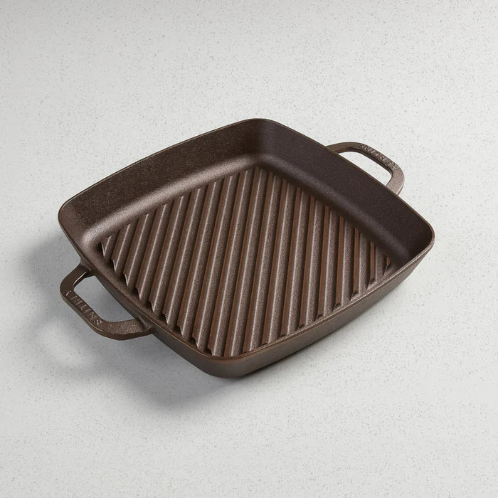 12 Inch Nonstick Grill Pan for Stovetop - Heavy Duty Cast Aluminum Griddle Pan with Lid - Perfect for Indoor Grilling, Burgers, Steaks & Vegetables