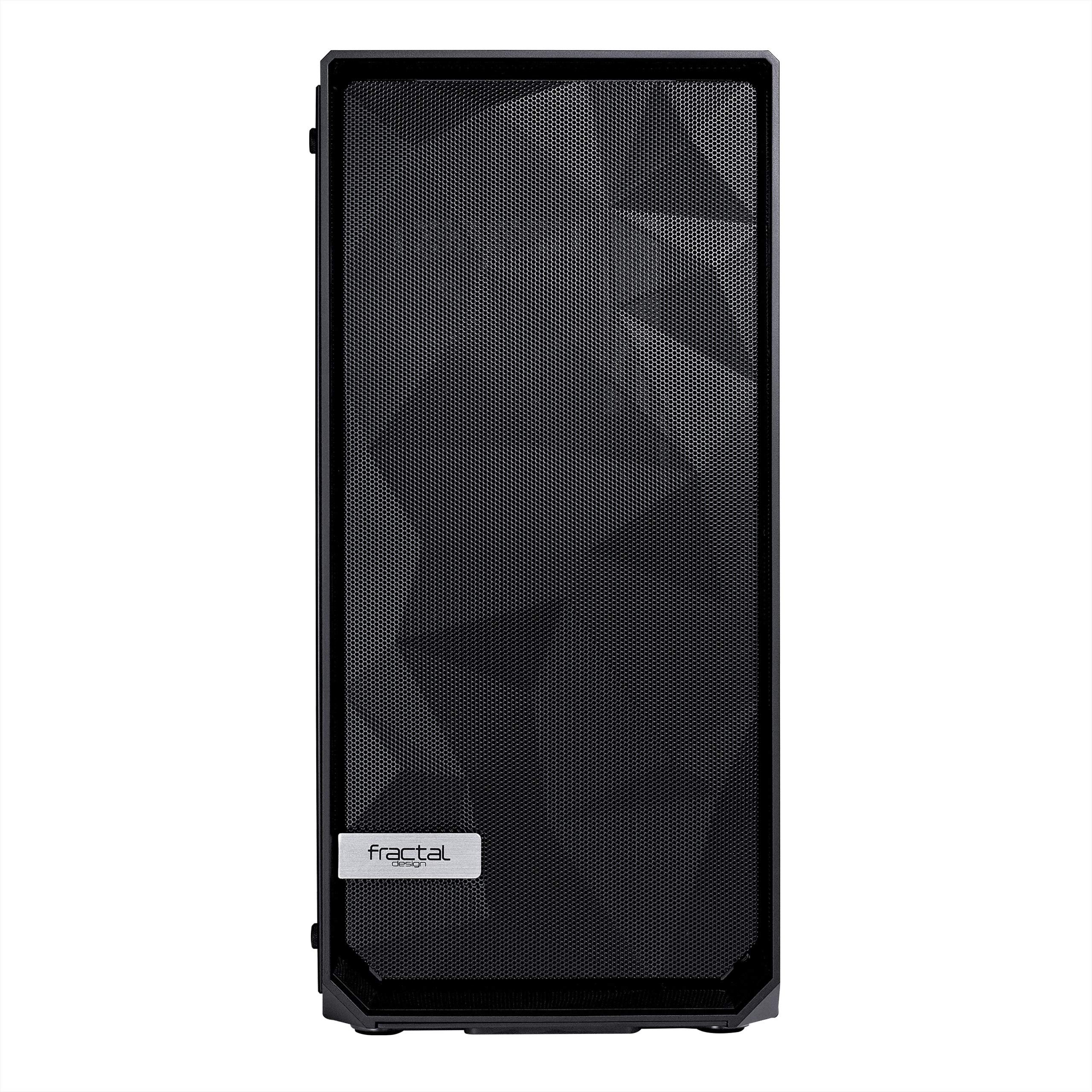 Fractal Design Meshify C Compact ATX Mid Tower PC Case - High Airflow Mesh Front Panel, 2x 120mm Fans, PSU Shroud, Modular Interior - Water Cooling Ready, USB 3.0, Tempered Glass Side Panel (Black) - Perfect for Gaming Rigs & Workstation Builds