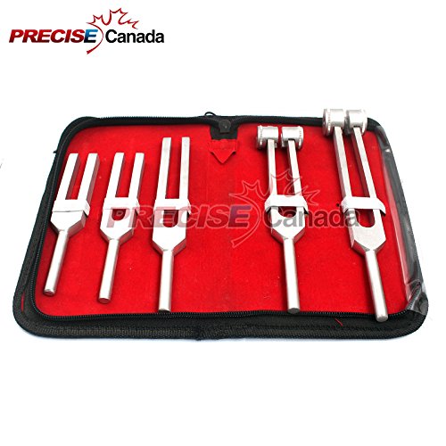 PRECISE CANADA: Professional Tuning Forks Set of 5 - Perfect for Music Therapy, Sound Healing & Chakra Balancing