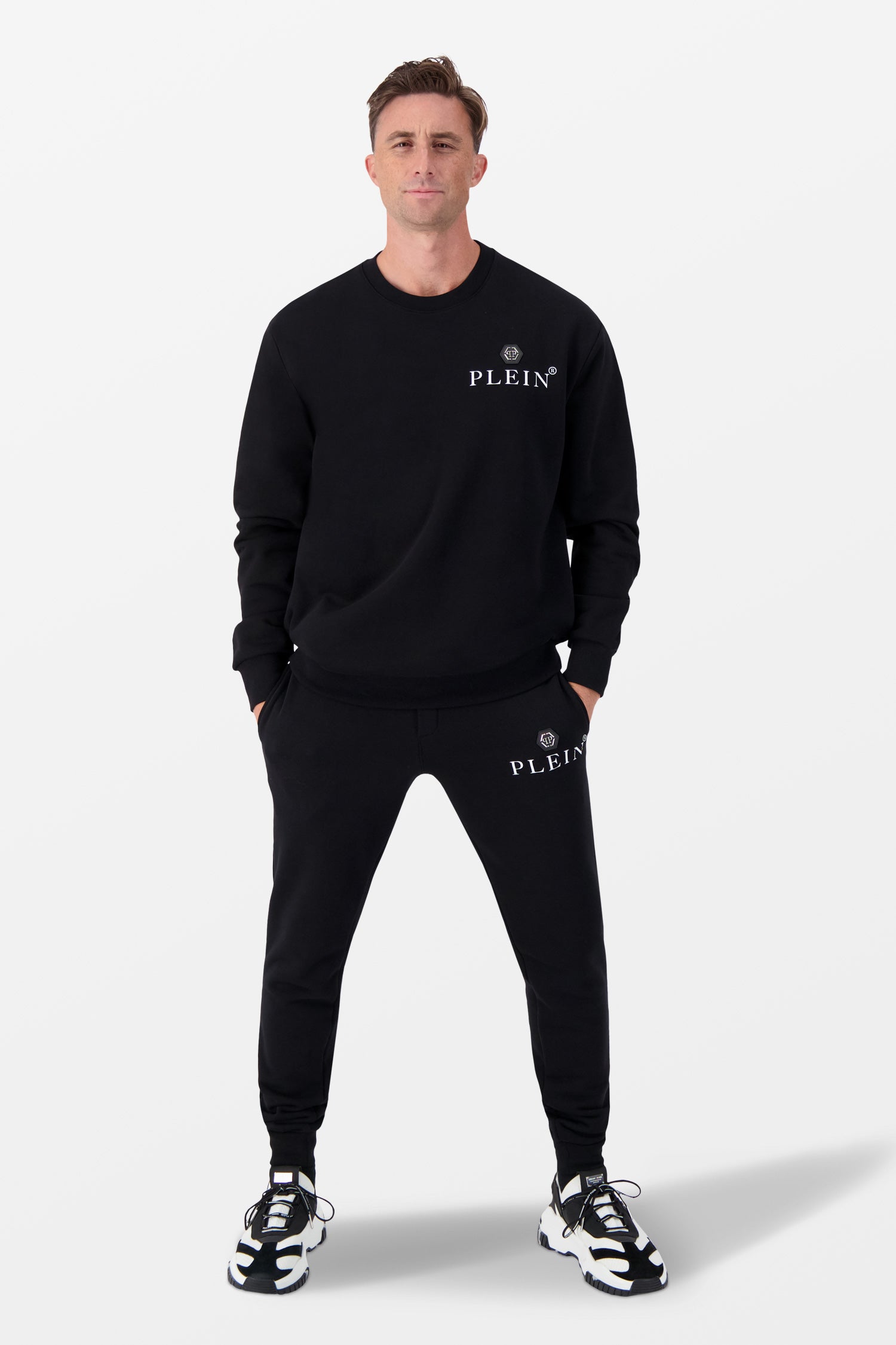 Philipp Plein Long Sleeve Hexagon Print Sweatshirt for Men - Stylish Casual Wear for Street Fashion & Everyday Outfits