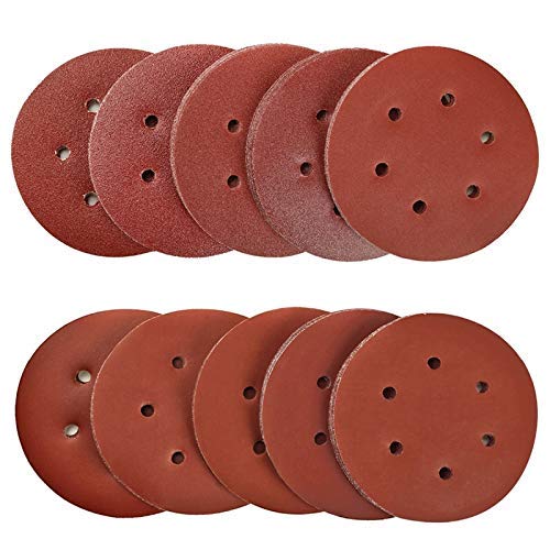 100Pcs 6-Inch Sanding Discs Kit - 6 Grit 40-2000 Hook & Loop Sandpaper Pads - Compatible with Drill, Grinder & Rotary Tools - Alumina Abrasive Discs for Woodworking, Metal Polishing & DIY Projects