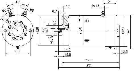 MAHLE Letrika 24VDC Unidirectional Motor 3kW 2600rpm - High Power Electric Motor for Industrial Automation, Robotics & Electric Vehicles