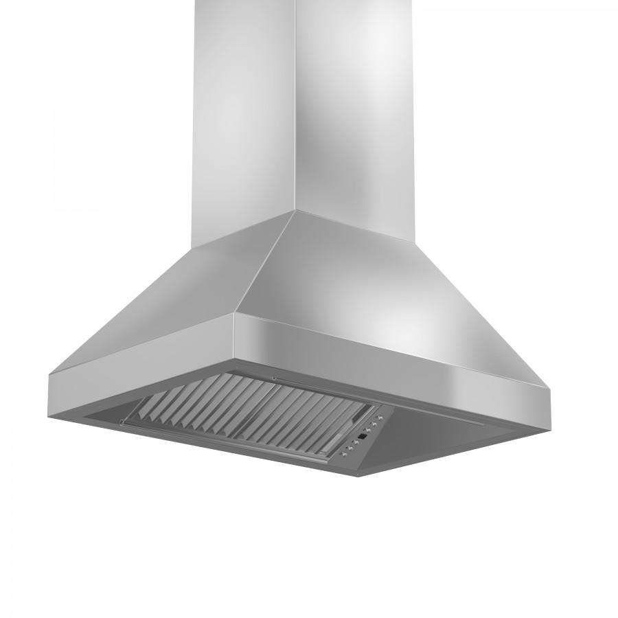 ZLINE 597i 304 Stainless Steel Ducted Island Mount Range Hood - Outdoor Approved for Kitchen Ventilation | Perfect for Open Concept Kitchens & Outdoor Cooking Areas