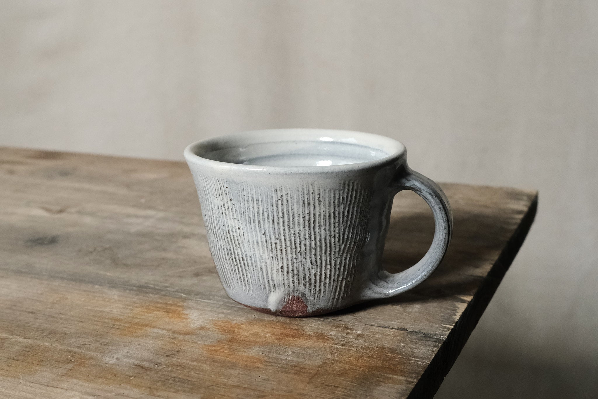 Handmade Neutral Etched Ceramic Mug - Unique Hand Thrown Coffee Cup for Home, Office & Gifts | Perfect for Tea, Coffee & Hot Beverages