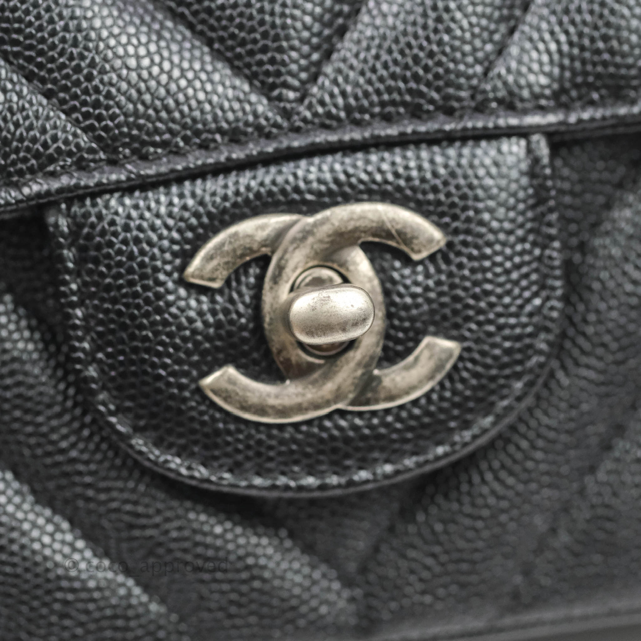 Chanel Chevron Mini Rectangular Flap Bag in Iridescent Black Caviar Leather with Ruthenium Hardware - Perfect for Evening Events, Parties & Luxury Fashion Accessories