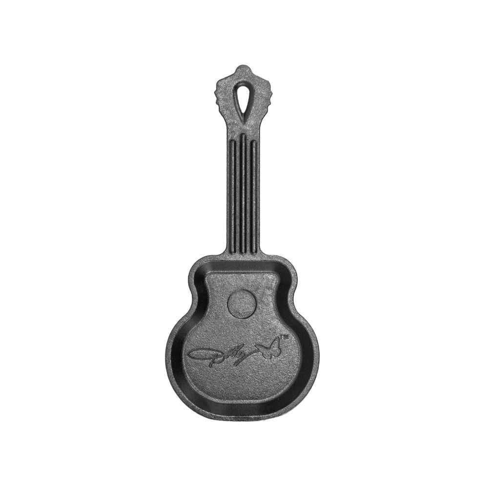 Cast Iron Rockstar Guitar Dolly Mini Skillet - Perfect for Cooking, Serving & Display - Ideal for Musicians, Collectors & Home Decor