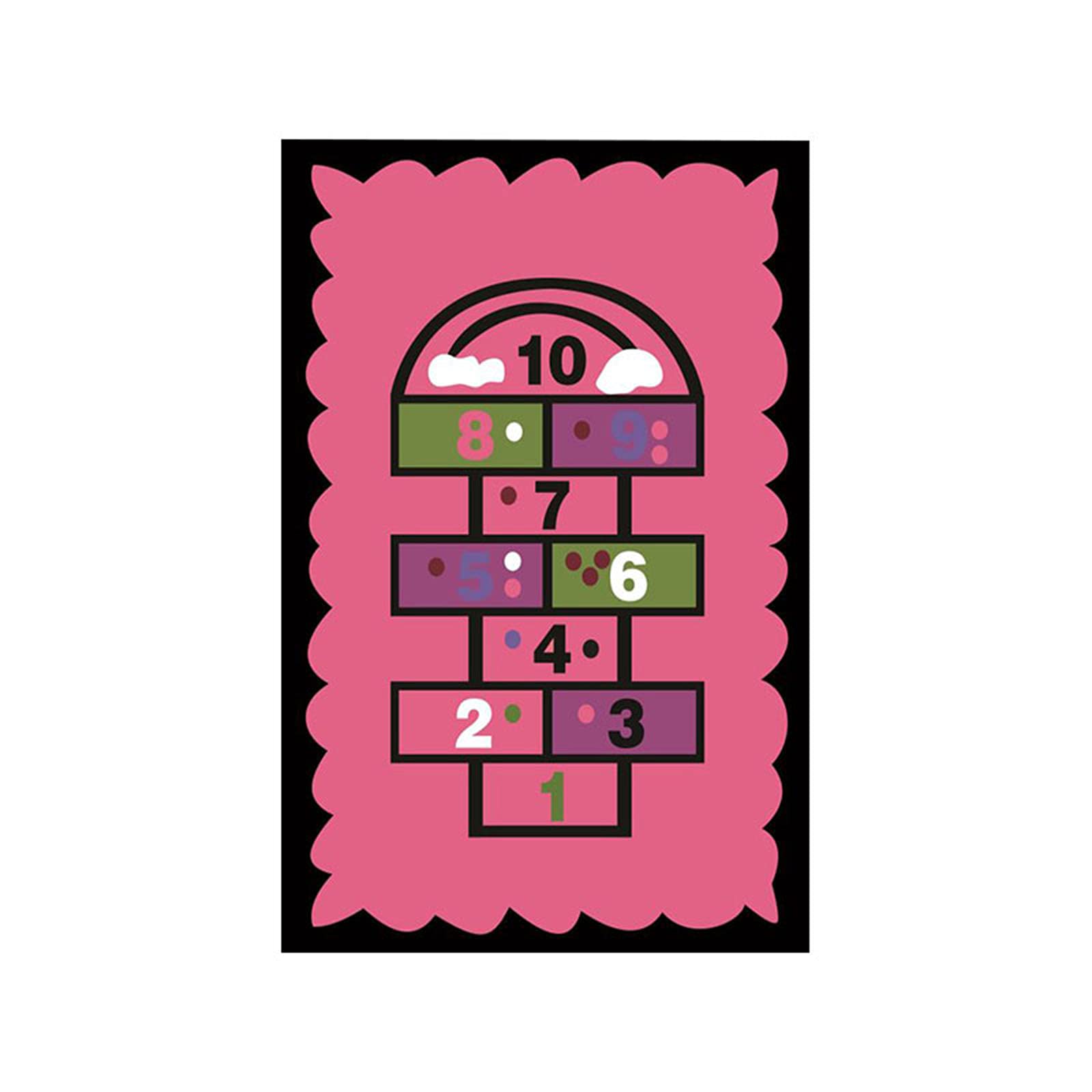 Kingtowag Plush Play Mat for Kids - Pink Carpet for Jumping & Climbing - Home Decor & Playroom Use