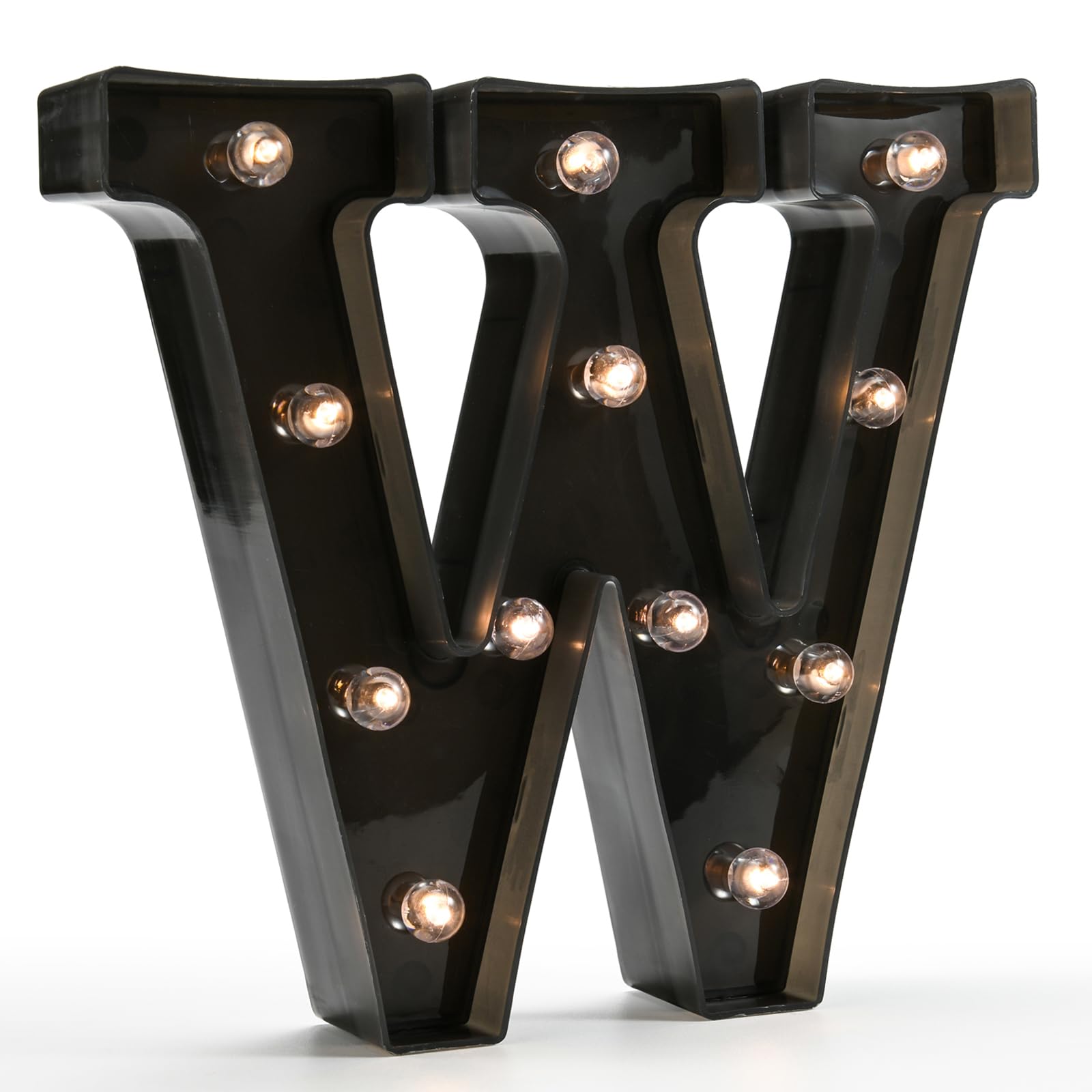 LED Marquee Letter Lights - Black Alphabet & Number Signs for Home, Bar, Wedding & Party Decor - Night Light, Christmas & Birthday Decoration - Perfect for Bedroom, Nursery, Cafe and Event Lighting