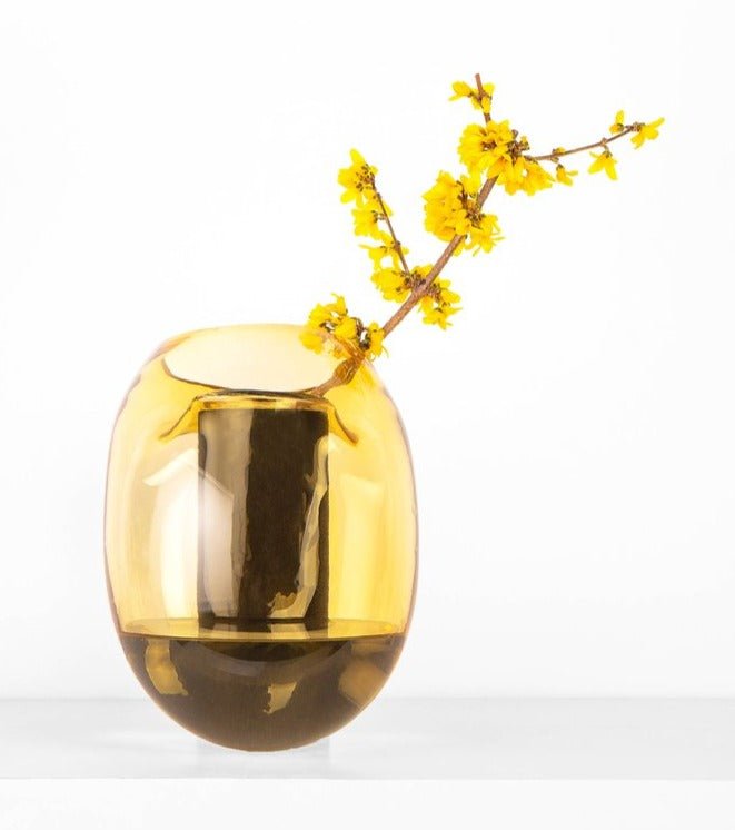 Noom Gutta Boon Vase - Modern Ceramic Home Decor for Living Room, Bedroom & Office