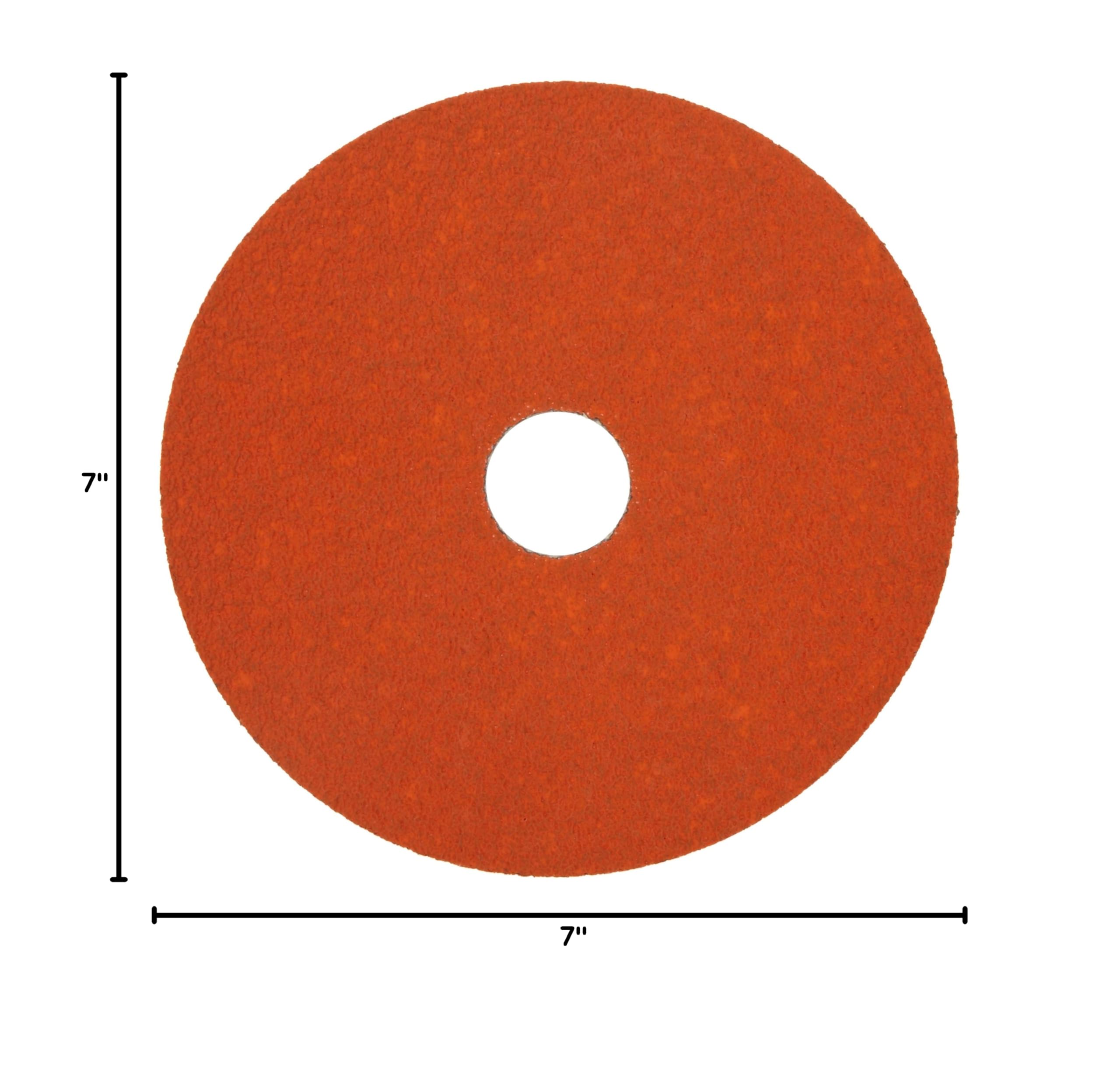 Norton SG Blaze F980 7-Inch Ceramic Aluminum Oxide Abrasive Disc with Fiber Backing, 7/8