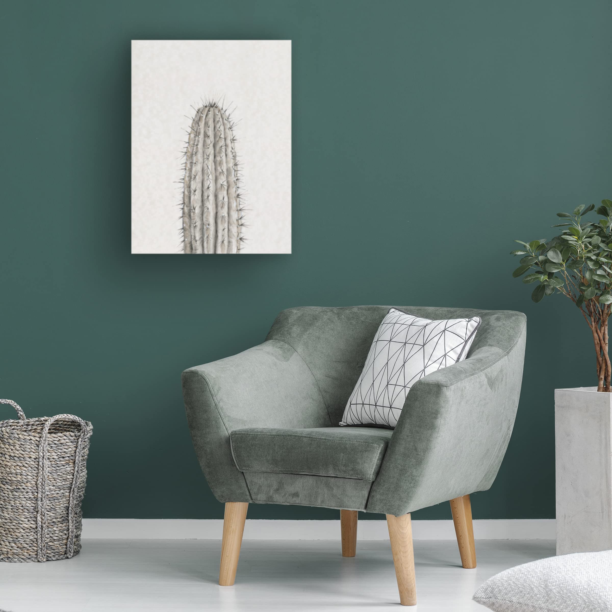 Trademark Fine Art 'Cactus Study III' Canvas Wall Art by Tim OToole - Desert Inspired Home Decor for Living Room, Bedroom & Office