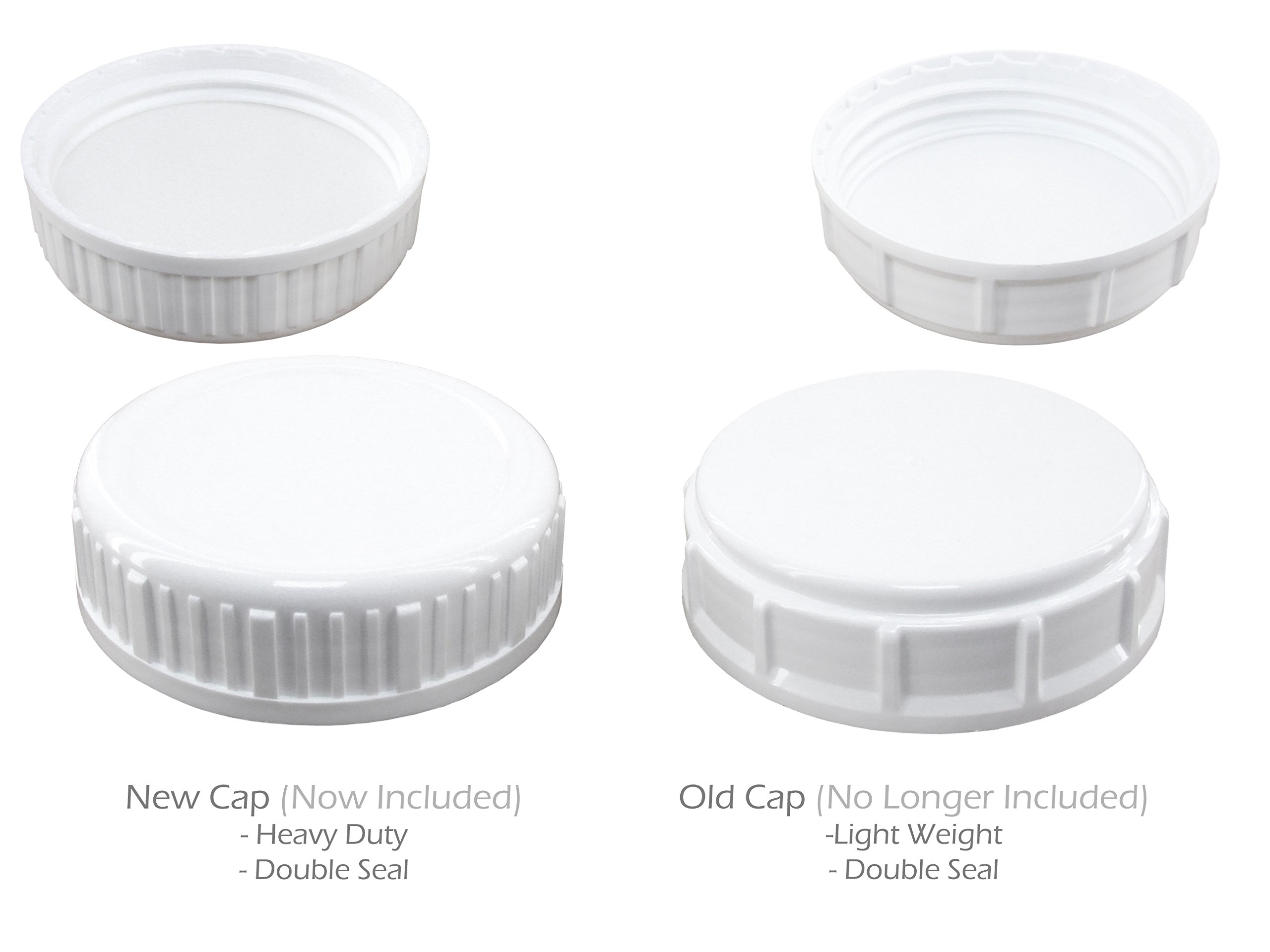 2 Gallon Plastic F-Style Jugs With 63mm Caps - Pack of 16 - Ideal for Bulk Liquid Storage, Home Brewing, and Commercial Use
