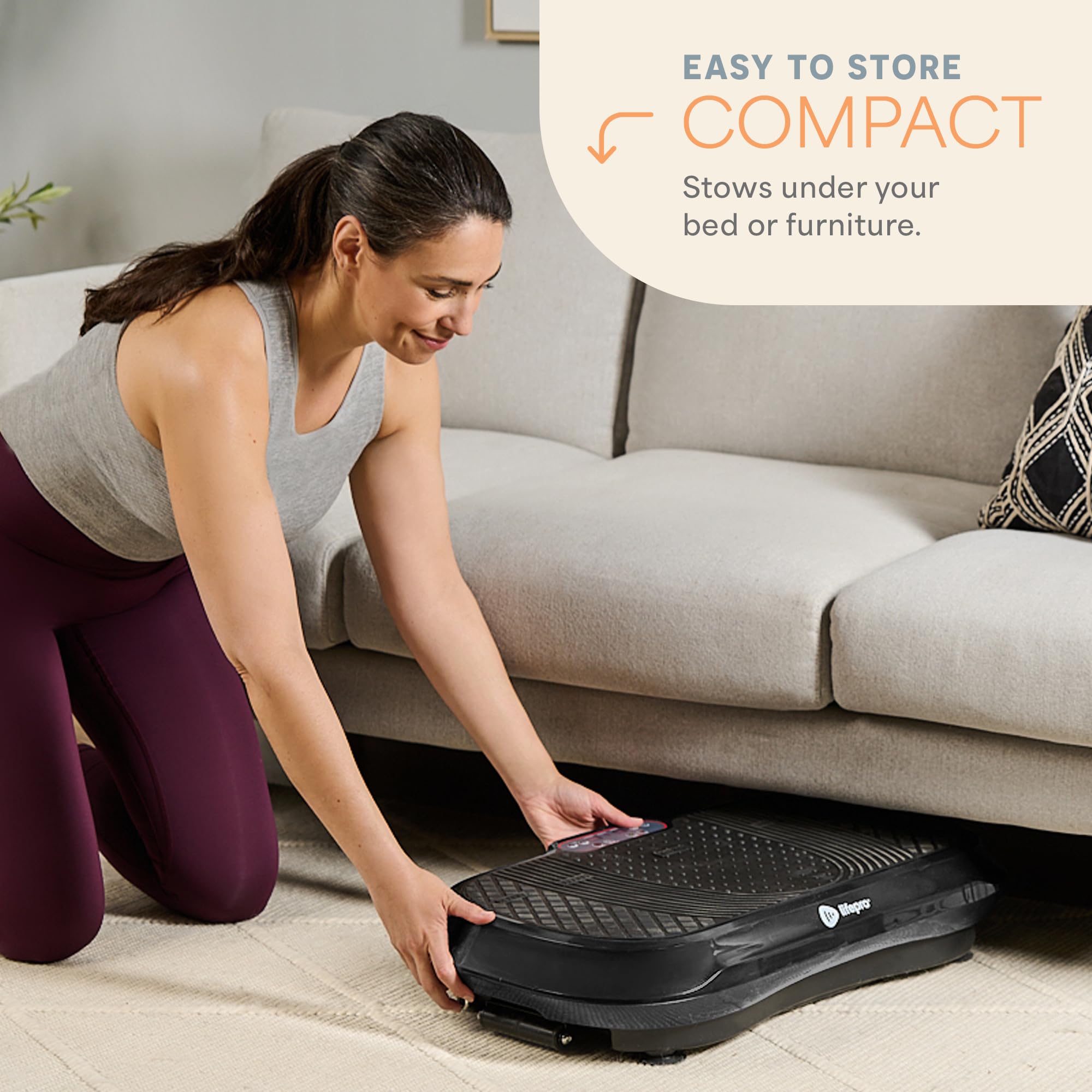 Lifepro Waver Vibration Plate Exercise Machine - High-Intensity Whole Body Vibration Platform for Muscle Activation, Strength Training & Fat Burning | Includes Resistance Bands | Perfect for Home Gym, Weight Loss & Recovery Workouts