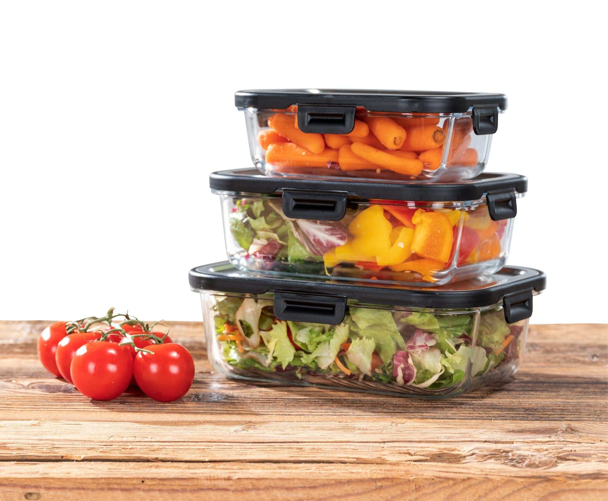 WENKO 1.5L Airtight Glass Food Storage Container with Stainless Steel Lid - Dishwasher Safe, Stackable & Leak-Proof (23 x 7.5 x 17 cm) - Perfect for Meal Prep, Leftovers & Pantry Organization