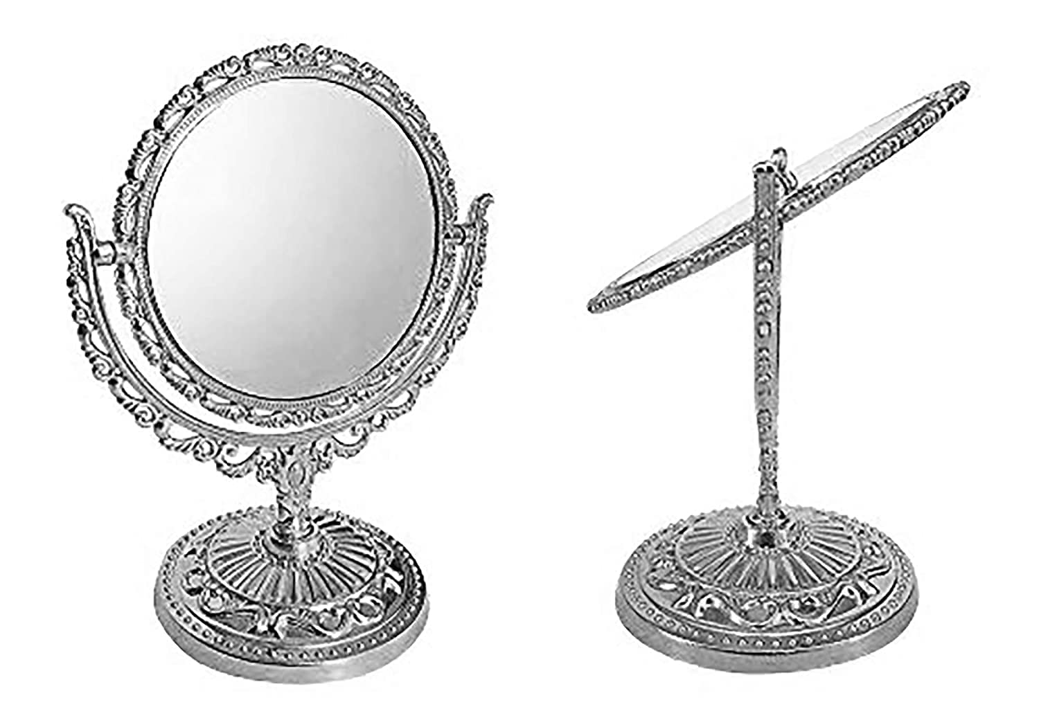 LEYSIN Vanity Makeup Mirror with Stand - Adjustable LED Light, 10X Magnification for Men & Women | Perfect for Jewelry Shops, Home Dressing Table & Gift Giving (1 Pack)