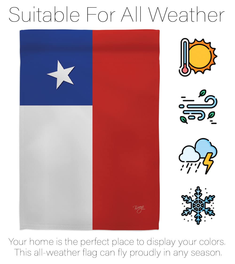 Chilean House Flag Set 28x40