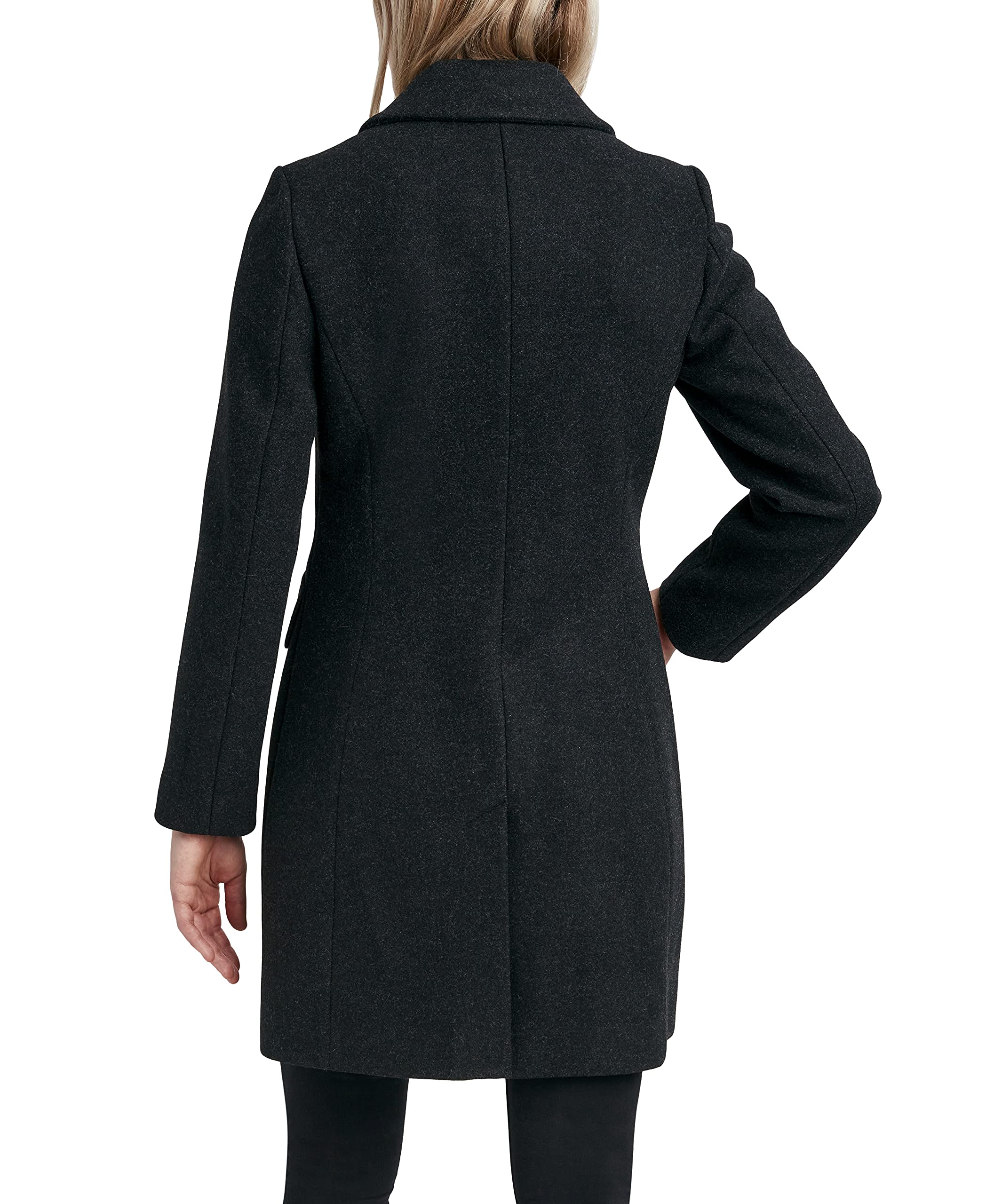Shelli Segal Women's Faux Wool Coat with Notch Collar - Stylish Winter Outerwear for Casual & Office Wear