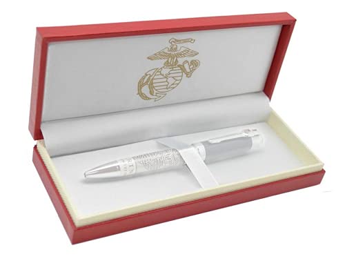 Marine Corps Ink Pen Display Box - Premium Red Gift Box for Collectible Pens | Perfect for Military Gifts, Office Decor & Pen Enthusiasts