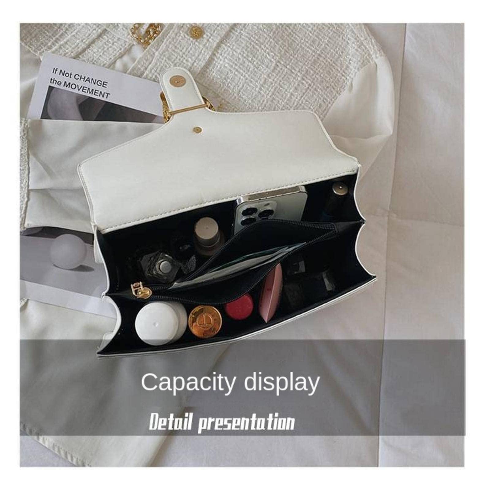 Stylish Women's Crossbody Bag - Lightweight Adjustable Shoulder Purse with Metallic Belt & Embroidered Design | Perfect for Daily Use, Travel, Shopping & Casual Outings