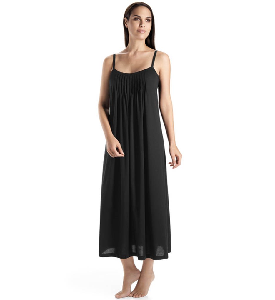 Hanro Women's Juliet Long Chemise Nightgown - Soft Cotton Sleepwear for Women, Elegant Lace Trim Night Dress for Comfortable Sleep & Lounge Wear - Perfect for Bedtime, Honeymoon & Relaxing Evenings