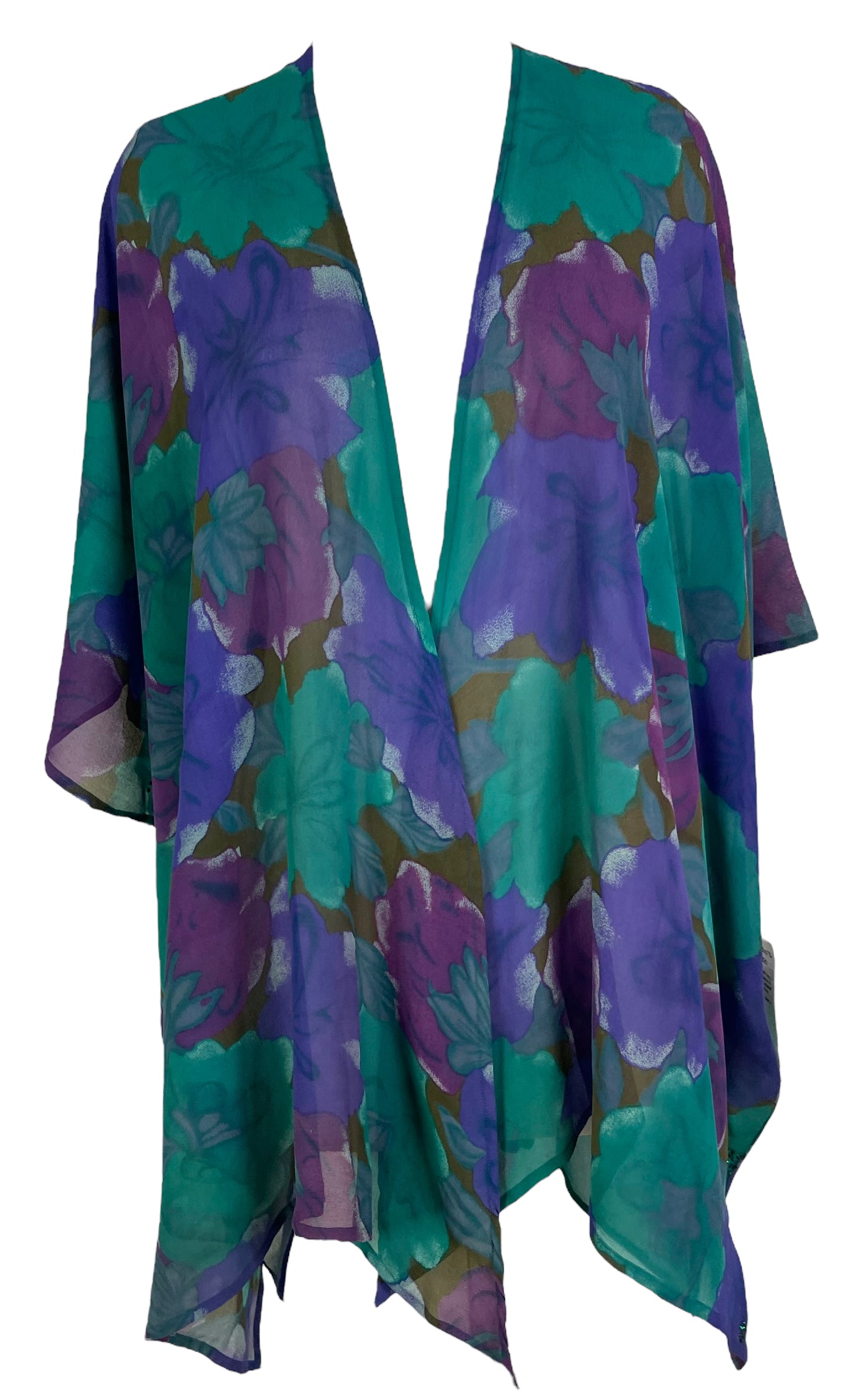 PRG6310 Women's Sheer Avatar Pure Silk Cardigan - Lightweight & Elegant for Evening Wear, Office & Special Occasions