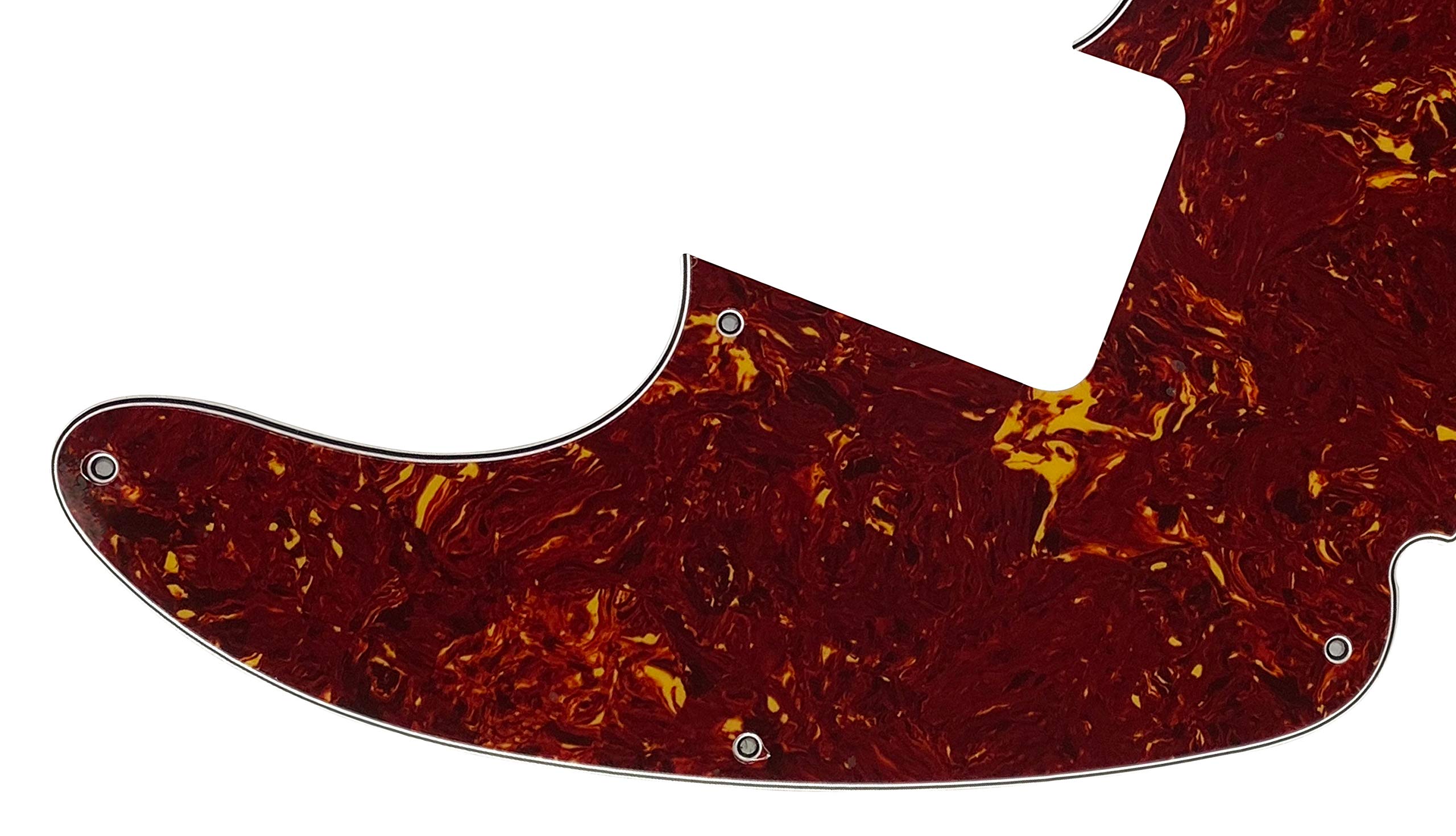 Fender Telecaster Precision Bass Guitar Pickguard - 4 Ply Red Tortoise Shell Pick Guard Replacement for Electric Bass Guitar | Perfect for DIY Repairs & Custom Upgrades