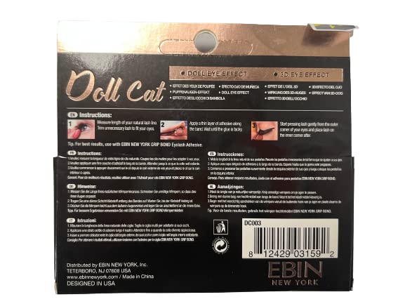 Lacey - Doll Cat 3D False Eyelashes for Dramatic Eye Makeup | Perfect for Cosplay, Halloween & Party Looks