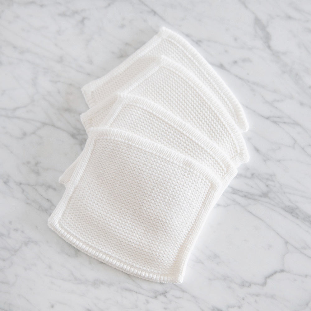 Organic Cotton Dish Cloth Set - 12 Pack Eco-Friendly Kitchen Towels for Washing Dishes, Cleaning & Drying - Soft, Absorbent & Reusable for Sustainable Home Cleaning