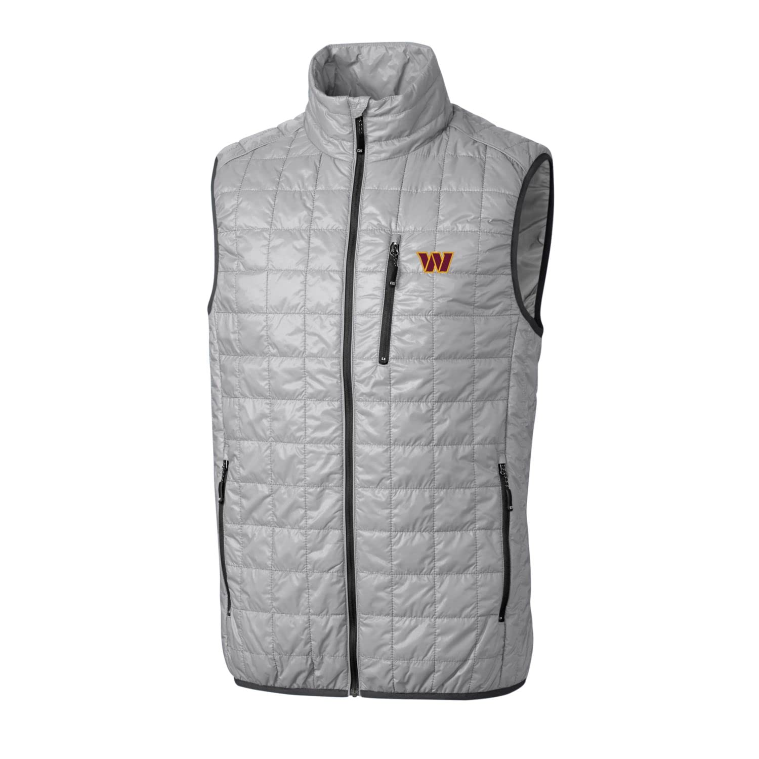 Cutter & Buck Men's NFL Big & Tall Rainier Eco Insulated Full-Zip Puffer Vest - Waterproof & Warm Winter Jacket for Outdoor Sports & Casual Wear