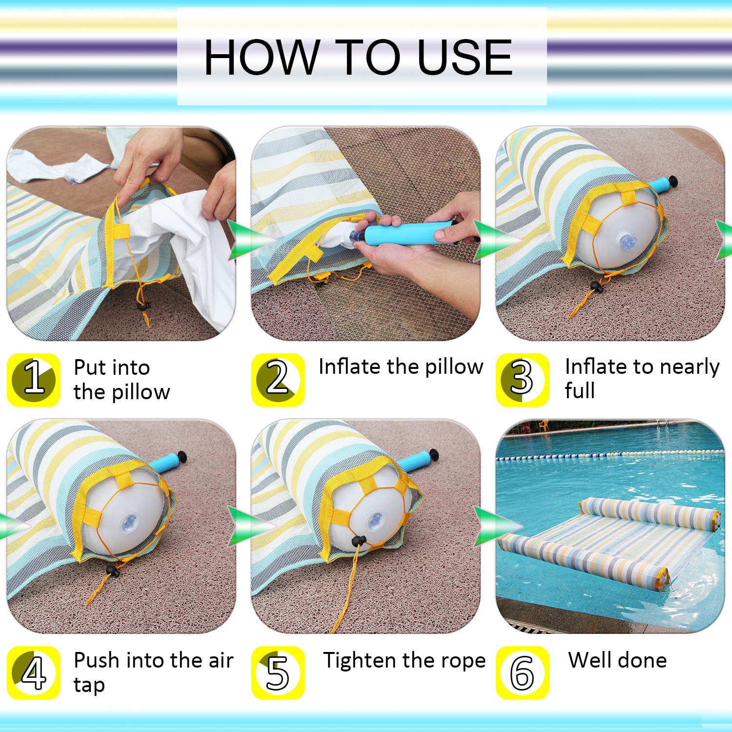 FindUWill 2 Pack Inflatable Pool Floats - XL Multi-Purpose Water Hammock for Swimming Pools (Saddle, Lounge Chair, Drifter) | Heavy Duty Fabric Floaties for Adults | Perfect for Vacation, Beach Relaxation & Summer Pool Parties
