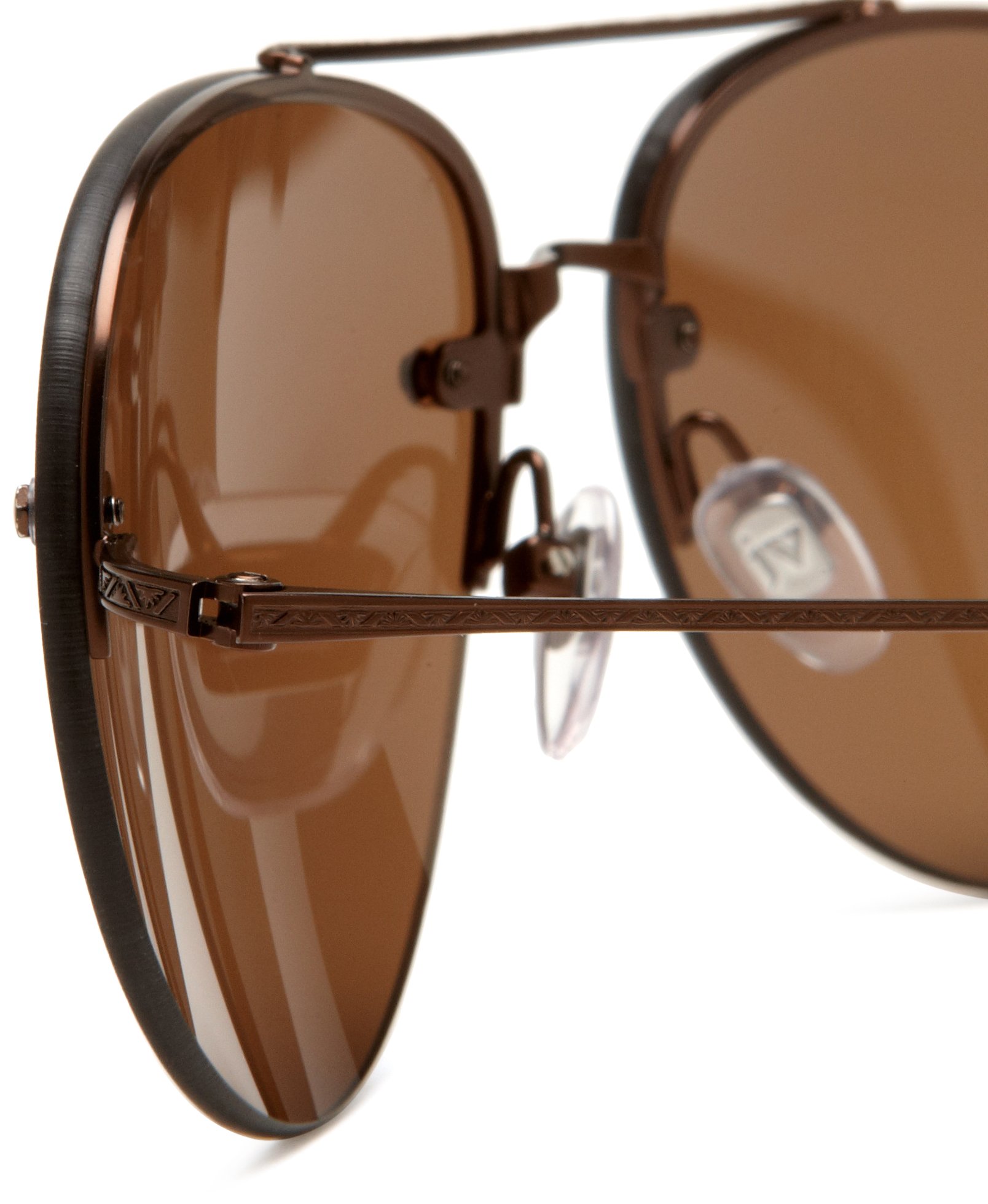 John Varvatos Men's V762 Rectangular Sunglasses - Polarized UV Protection Aviator Style for Driving & Outdoor Activities