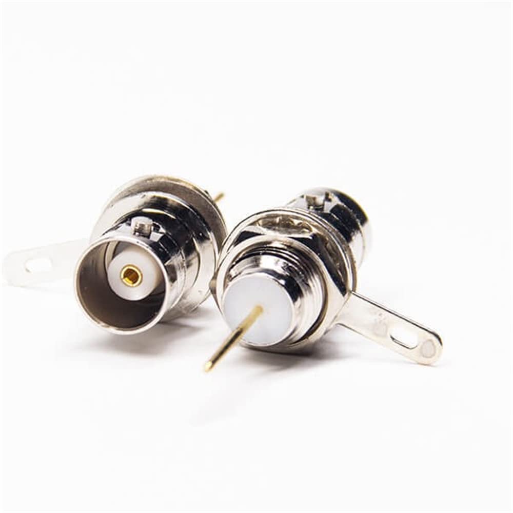 BNC Female to Coaxial Cable Bulkhead Straight Connector - for Video Surveillance, Radio Equipment & Telecommunications | High-Frequency Signal Transmission | Perfect for CCTV Installations, Ham Radio & Network Infrastructure