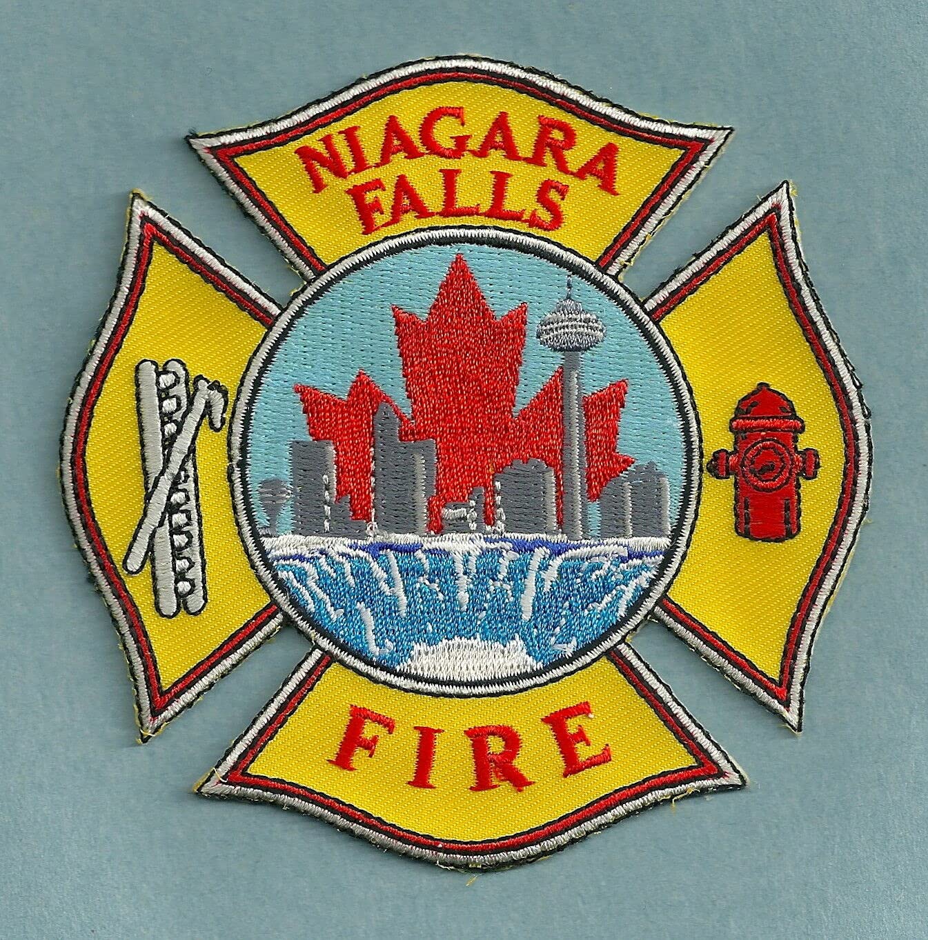 Niagara Falls Ontario Canada Fire Department Embroidered Patch - Custom Iron On or Sew On Badge for Jackets, Hats, Bags & Uniforms