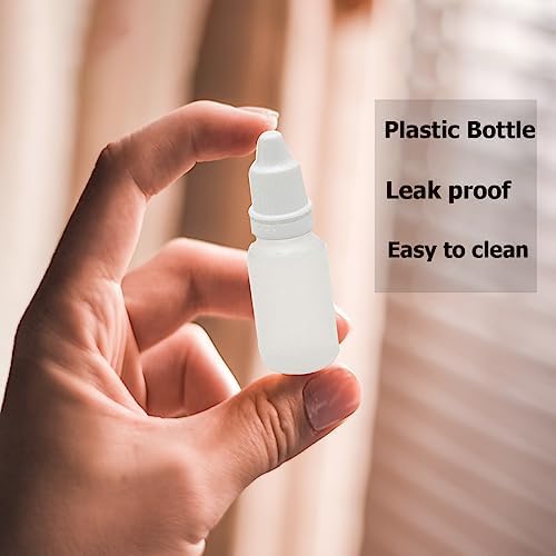 Naturegoon 10-Pack 10ml Refillable Plastic Squeeze Bottles with Caps - Multi-Purpose Dropper Bottles for Essential Oils, Eye Drops, Sanitizers & Liquids | Perfect for Travel, DIY Beauty, Home Organization & Craft Projects