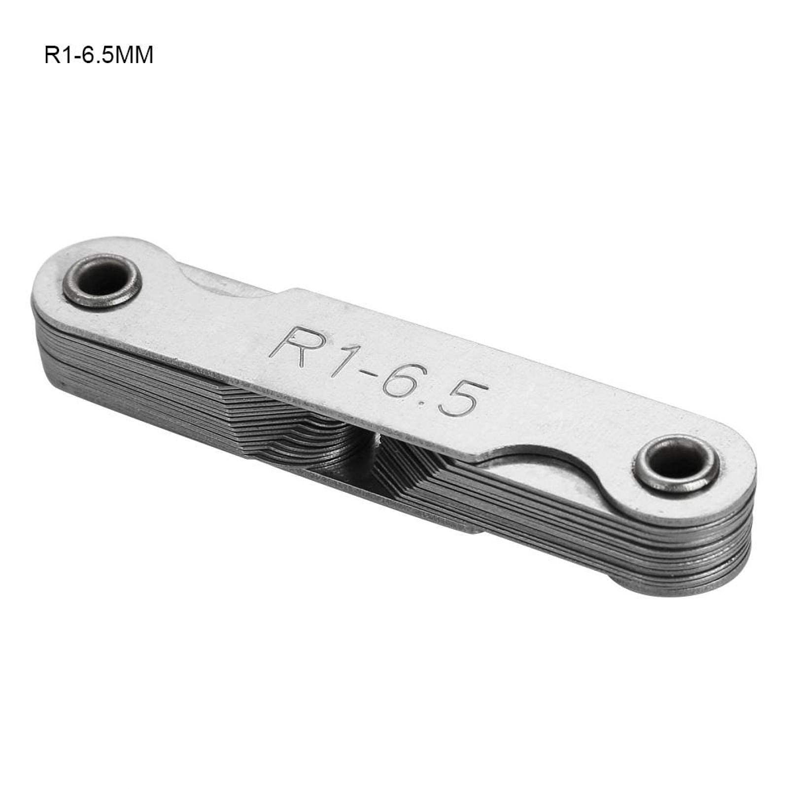 Stainless Steel Radius Gauge Set (R1-6.5MM) - Concave & Convex Measuring Tool for Metric Threads | Portable Metalworking & Machining Measurement Device | Perfect for Engineers, Welders, and DIY Projects
