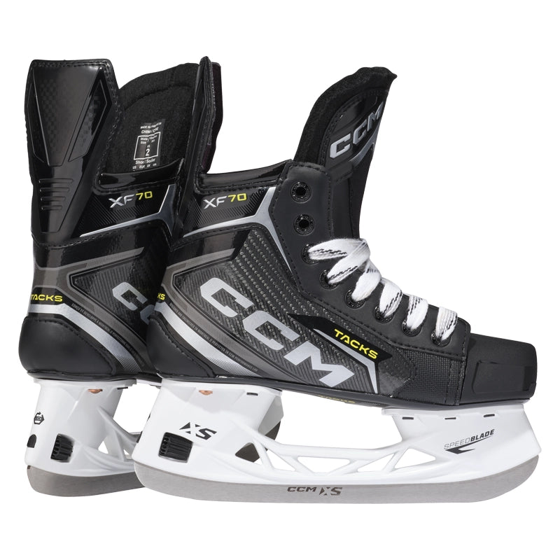 CCM Tacks XF70 Junior Ice Hockey Skates - Lightweight & Durable for Youth Hockey Players - Perfect for Ice Rink Training & Games