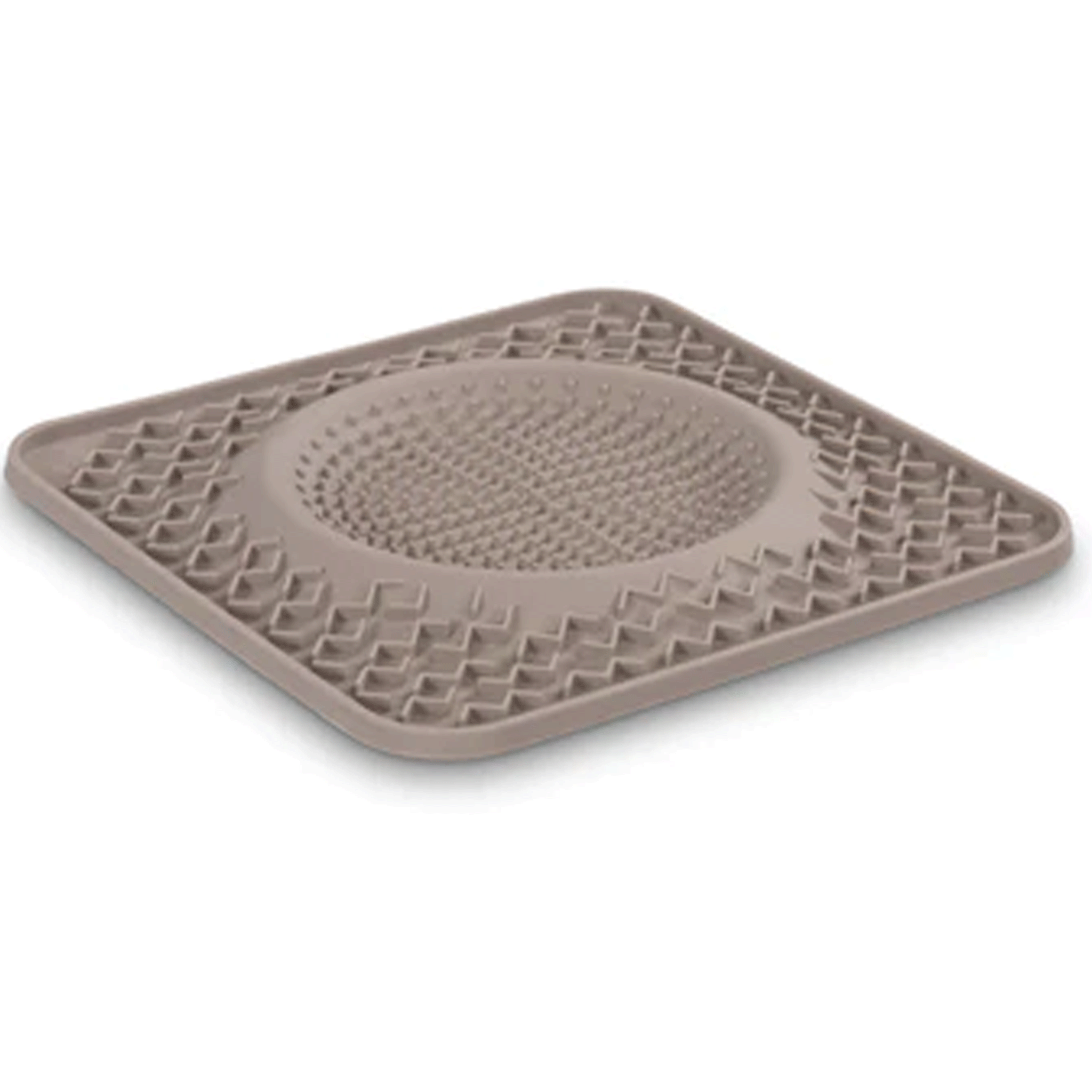 Non-Slip Slow Feeder Dog Bowl with Licking Mat - Grey Pet Dish for Messy Eaters, Anxiety Relief & Mental Stimulation - Perfect for Mealtime, Training & Enrichment Activities