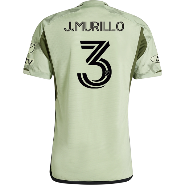 Adidas LAFC Authentic Jesús Murillo Away Jersey 2024/25 - Magic Lime Color with MLS, Apple TV & Ford Patches | Perfect for Soccer Games, Fan Events & Collectors