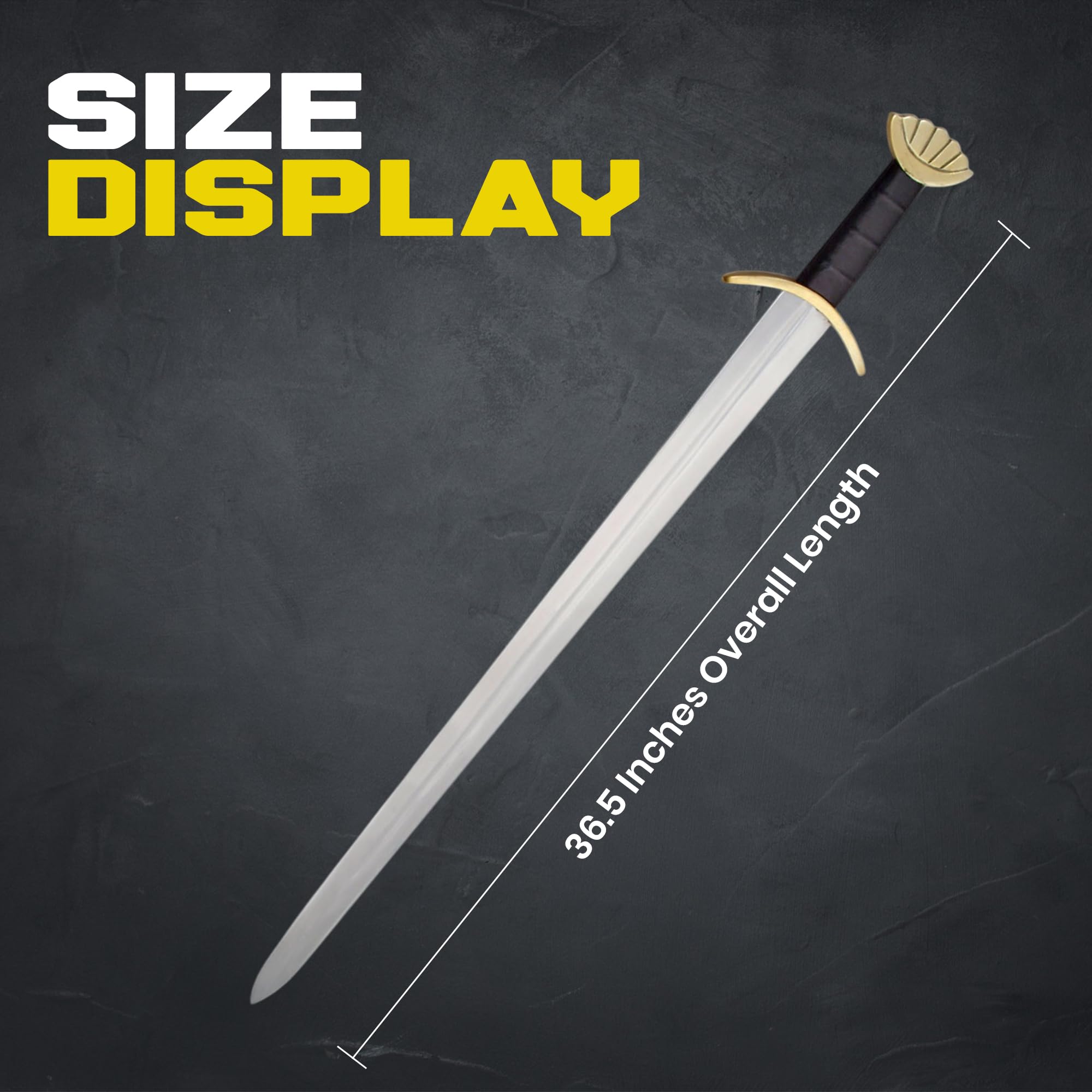Authentic Viking Sword Replica - Handcrafted Carbon Steel Blade with Leather Sheath - Perfect for Cosplay, Historical Reenactments & Medieval Decor